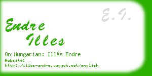endre illes business card