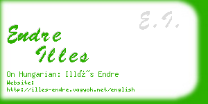 endre illes business card